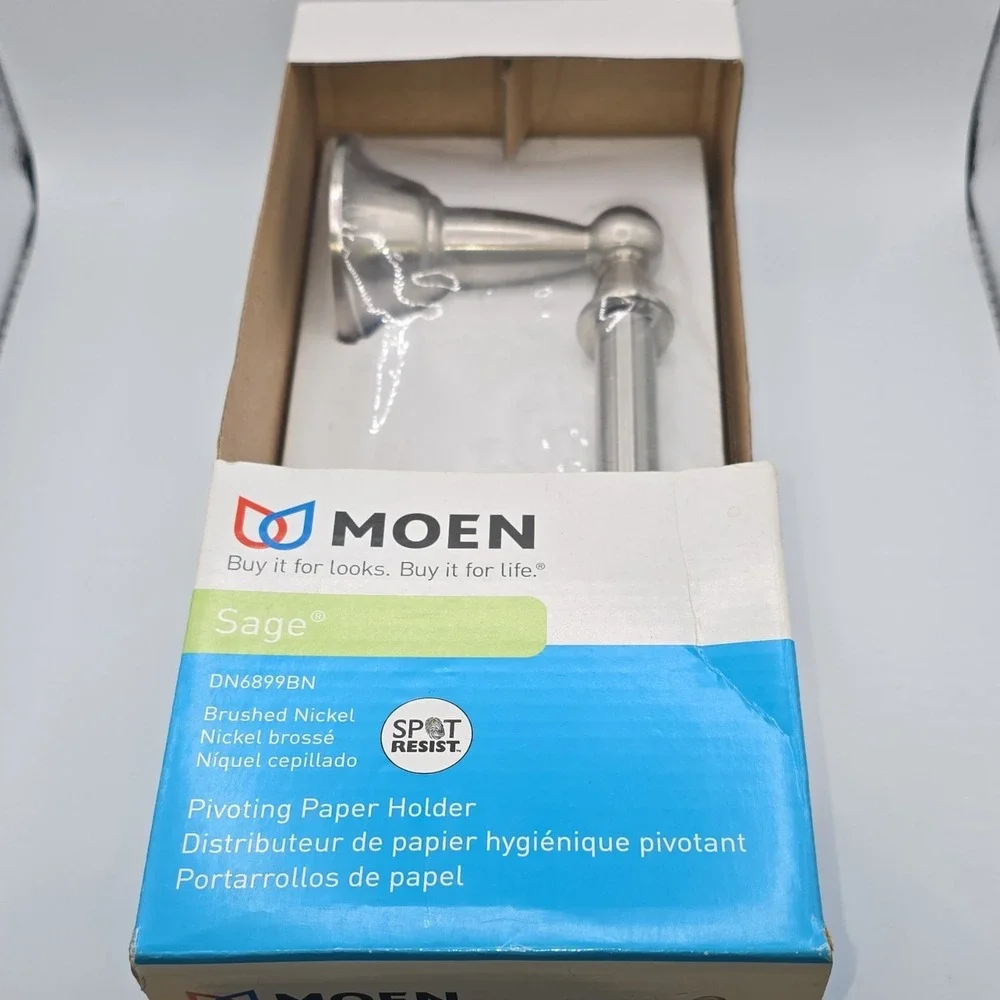 Moen DN6899BN Sage Pivoting Spot Resist Brushed Nickel Toilet‎ Paper Holder